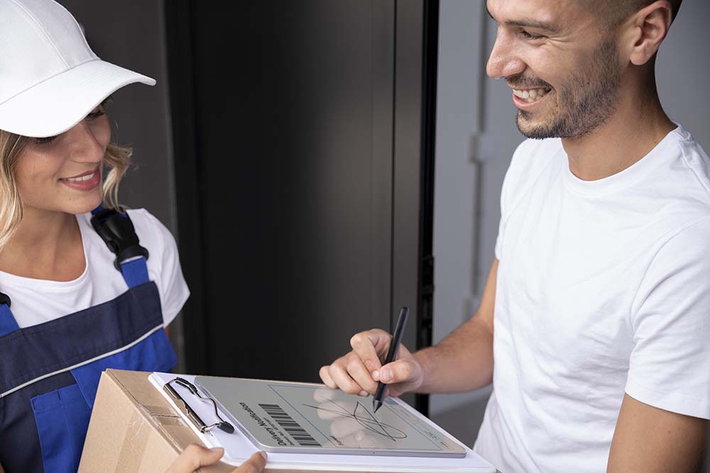 close-up-smiley-man-receiving-box